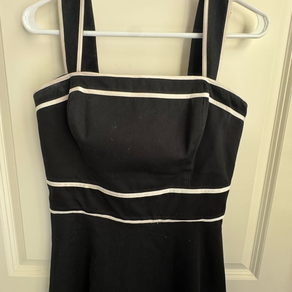 White House Black Market Dresses & Skirts - White House Black Market Elegant Black Dress with White Accent Trim